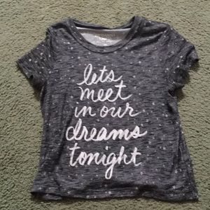 Lets meet in our dreams tonight Top gray & white.